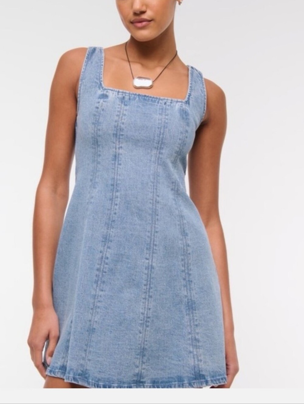 Abercrombie & Fitch Mila Mini Dress | Denim | Medium Tall - Picture 2 of 8
